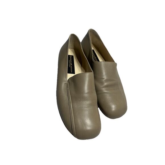 Donna Karan New York Women’s Loafers Slip On Taupe Beige Square Toe Size 7.5 - Picture 1 of 7